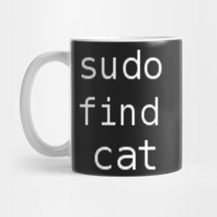 Sudo find cat Mug